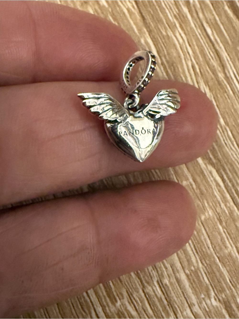 Pandora Silver Winged Heart Bird Toy Charm - Picture 4 of 7